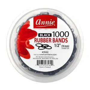 Annie Rubber Bands 1000 ct, Black