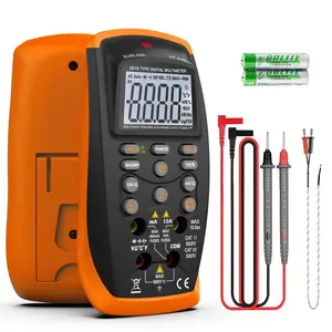 Multimeter Tester TRMS 6000 Counts, Voltage Meter with NCV, Backlight, Data Hold, Auto Off - Measures AC/DC Voltage/, Resistance, Capacitance, Continuity for HVAC, Home & DIY (Orange)