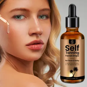 Sunless Tan Essence Liquid, Achieve Bronzed Skin Tone, Deep Hydration, Healthy Glow, Self-Tanning Serum, 50ML