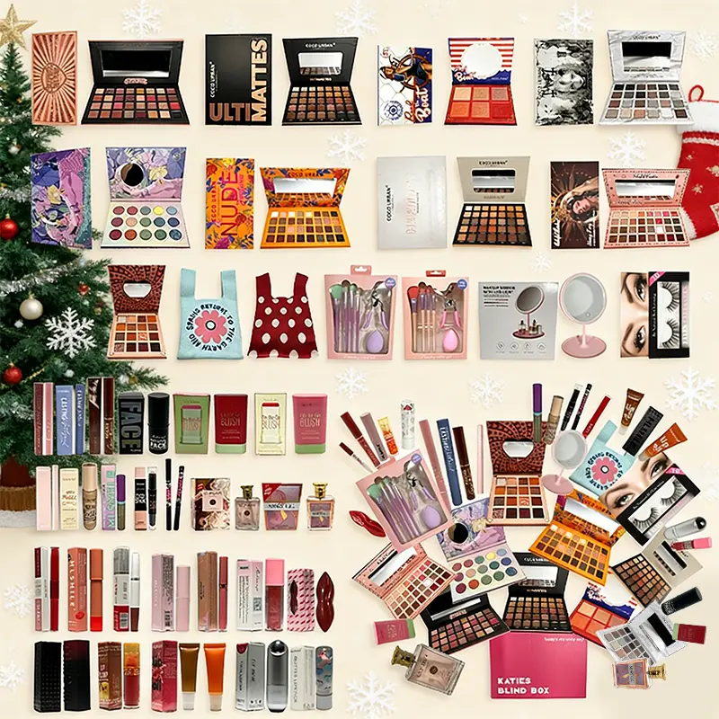 Chrome Shimmer Palette soft  silver  rose [Valentine's Day] Katie Limited Edition 25-Piece Makeup Kit Beginner-Friendly Pink Gift Box with Full-Color Eyeshadow Lip Glosses & Eyeliner Pens for Christmas Halloween Black Friday Birthdays