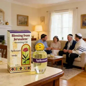 Israel Anointing Oil Body Essential Oils Jerusalem Blessing Flower Herbal Essence Virgin Olive Oil 10ML, Natural Healing & Relaxation