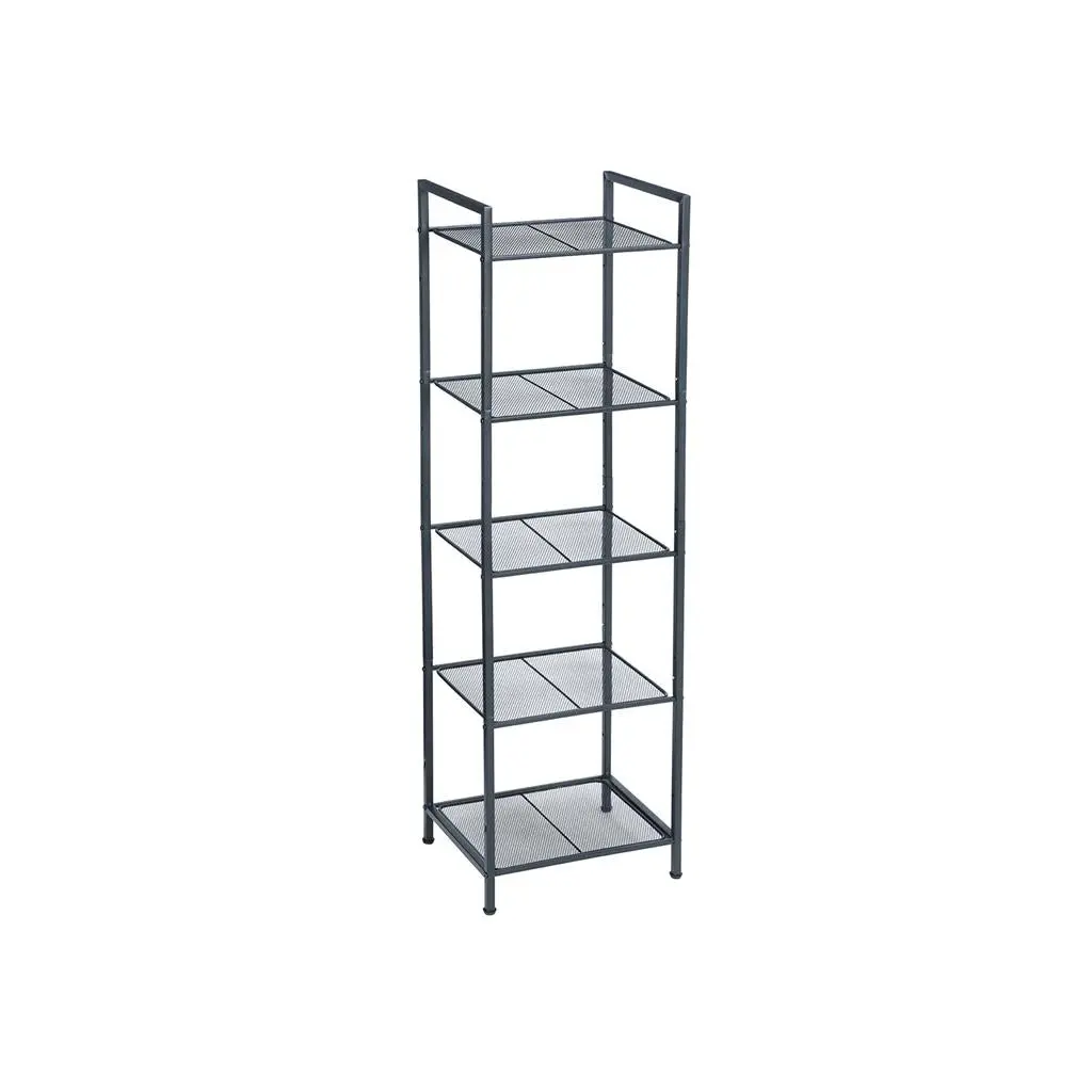SONGMICS Black 5-tier Metal Storage Rack for Kitchen