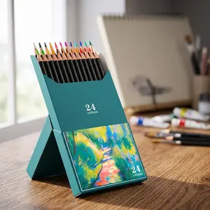 24 Pack Colored Pencils for Adult Coloring Books, Soft Core, Art Drawing Pencils for Artists Coloring Pencils Set for Coloring, Sketching, Painting