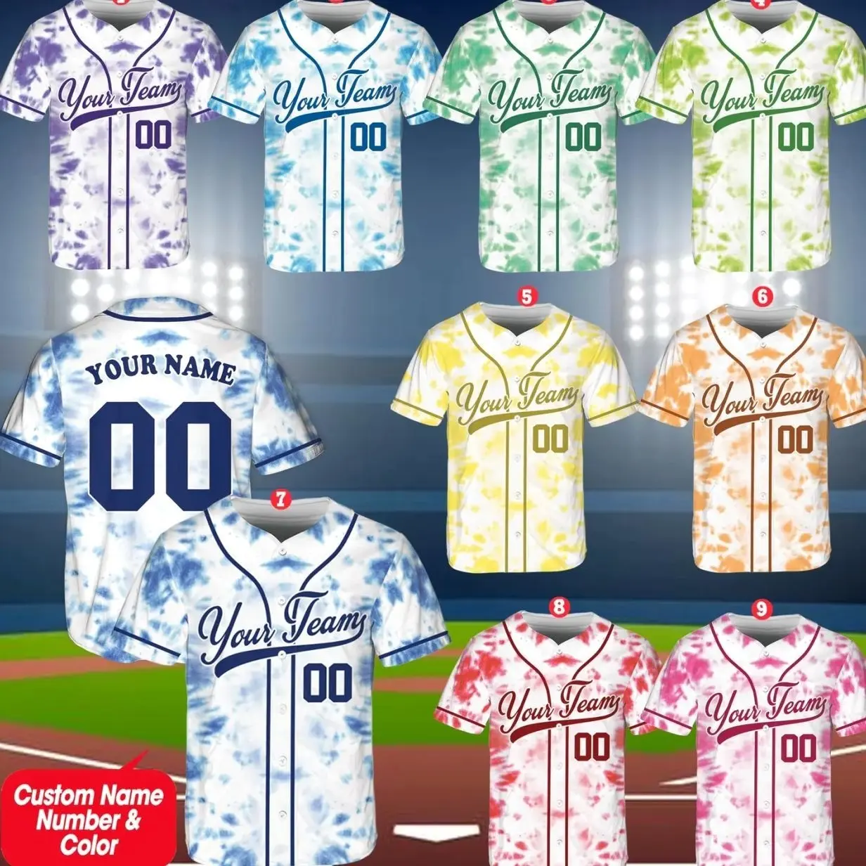 Custom Baseball Jersey, Personalized Team Name And Number Baseball Jersey, Matching Team Jersey