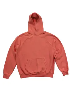 Men Pink Color Pullover Hoodie, Relaxed Oversized Fit,Casual Streetwear Hooded Sweatshirt, Comfortable for Daily Outings, Leisure Time and Everyday Casual Matching