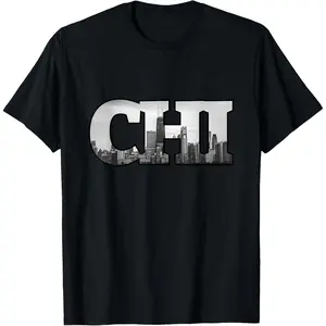 CHI Chicago City Skyline of Downtown Chicago, Illinois T-Shirt