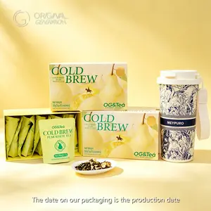 Live Special BOGO Flu Tea Cold Pear White Tea 2 Cartons (1 Carton 40g 4g×10pack)×2 With Forest Thermos Real Pear Osmanthus Old White Tea Inside, No Sugar, No Artificial Flavor