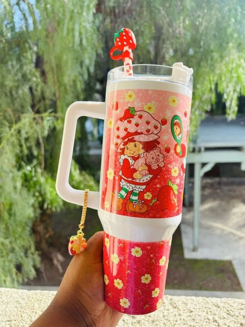Strawberry shortcake w/accessories add on 40oz tumbler