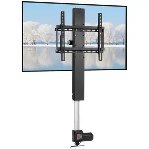VEVOR Motorized TV Lift Stroke Length 28 Inches Motorized TV Mount Fit for Max.50 Inch TV Lift with Remote Control Height Adjustable 38-65 Inch,Load Capacity 132 Lbs