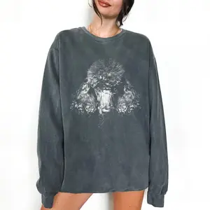 Comfort Colors Poodle Dog Sweatshirt, Artistic Pet Lover Graphic Pullover, Realistic Black Dog Crewneck, Gift for Poodle Owners
