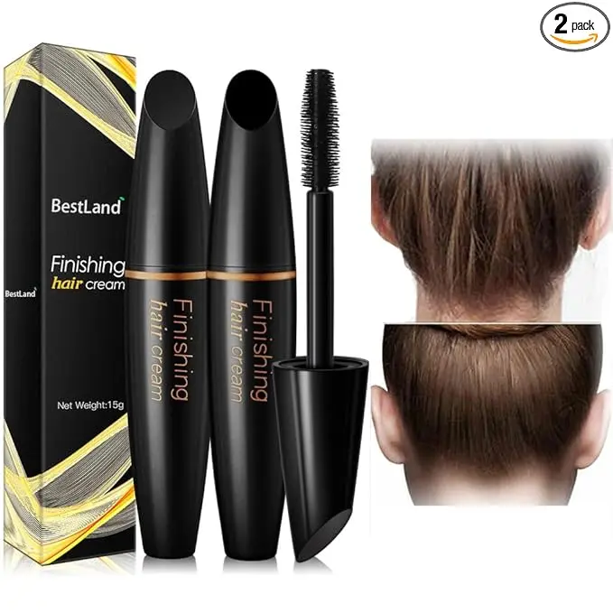 2 Pcs Hair Finishing Stick, Hair Mascara Flyaway Hair Tamer Stick, Refreshing Not Greasy Feel Shaping Gel, Wax Fixer for Bangs, Edges, Frizz and Baby Hairs Control, Slick Back Hair Product