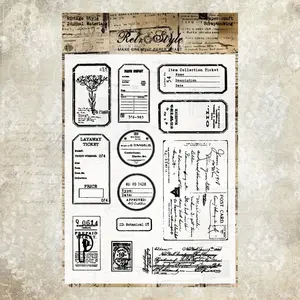 Retro Sytle Clear  Background Transparent   Rubber  for Scrapbook Journal Card Making