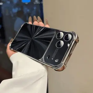 Premium stylish iPhone 17 Pro Max electroplated aurora CD pattern phone case, suitable For iPhone 16, four-corner drop protection, soft case, Cellphone Protection, shockproof, screen protector, drop-proof smartphone protective cover.