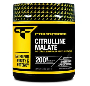 PrimaForce Citrulline Malate Supplement Powder, High Purity Fitness Support, Lab Verified, Potency Tested, 100 Servings