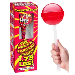 The World’s Largest Lollipop - Strawberry Flavor Sweet Candy Snack Lollipop, Ultimate Candy Challenge, Vat19 Original