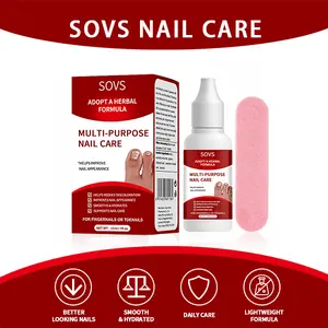 SOVS Triple Action Nail Care Liquid 0.5 Fl Oz | Hydrate, Strengthen, Brighten & Restore Natural Shine | Ideal for Brittle & Weak Nails