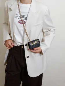 Mini Crossbody Bag Chain Bag Small Shoulder Bag, Magnetic Buckle Letter Flap, Multiple Colors Available, Casual Style, All Seasons Use