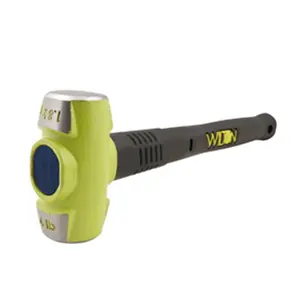 212 MAIN 4lb Steel Head Bash Sledge Hammer by Walter Meier Manufacturing Inc (WL40416), 16 in. Length, -30HRC Hardness, Anti-Vibe Neck, Safety Plate