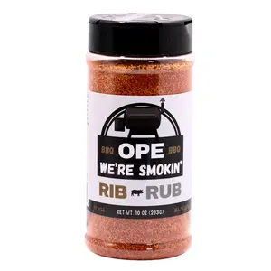 Ope We're Smokin' Rib Rub – 10oz BBQ Pork Seasoning for Ribs, Pulled Pork, Chops & More | Gluten-Free, No MSG, No Preservatives | Bold, Smoky Northern BBQ Spice Blend