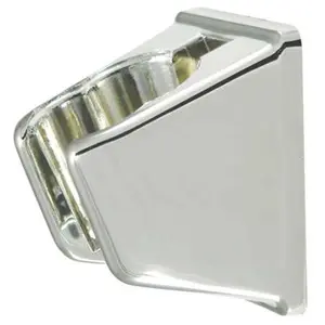 212 MAIN Handheld Shower Wall Mount Bracket, Chrome Bathroom Fixture Accessory, Classic Grade ABS Holder with Curved Slot for Holds Spray