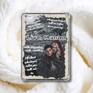 Manon and Dorian Hand drawn kindle Insert - Throne of Glass Inspired Kindle Decor - Witchling and Princeling Bookish Accessory