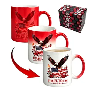 BOGO,Magic Color-Changing -independen Day Design Bald Eagle Mug IThermosensitive, Perfect For Special Moments,Ideal For /Father/Mother'S Day, Birthday And Gift GivingOccasions, Coffee, Fun Gift Mug,Boyfirend gift,Dad gifts, Ceramic