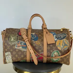 Pre-owned Canvas Luggage Louis Vuitton Flight Mode Keepall 50