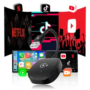 2025 Wireless CarPlay Adapter – Converts wired CarPlay to wireless | Compatible with iPhone and Bluetooth-wifi | Plays YouTube, Netflix, TikTok