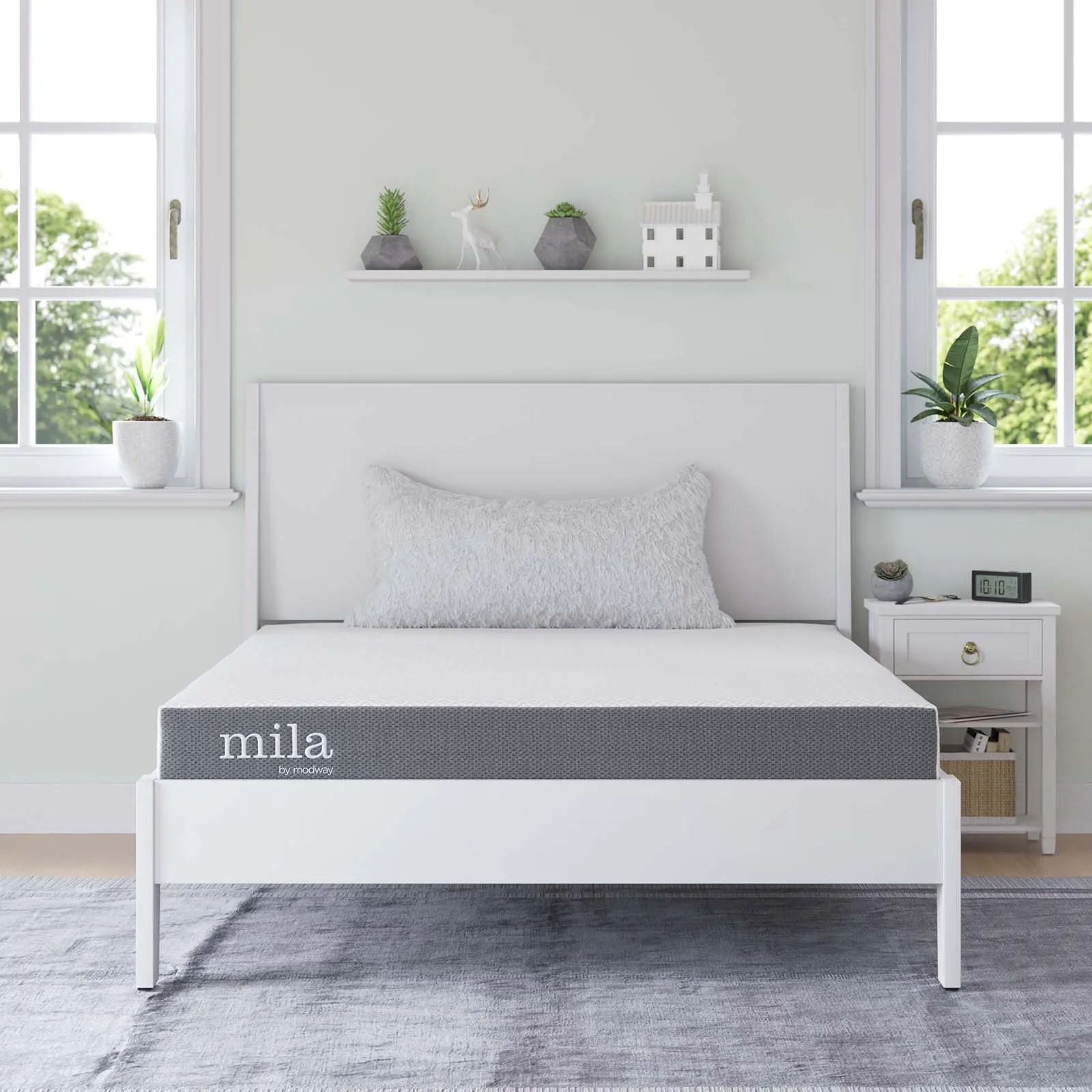 Modway Mila 6" Cozy Bed Mattress, Guest Room Mattress for Bedding and Linens Needs, Cozy Mattress