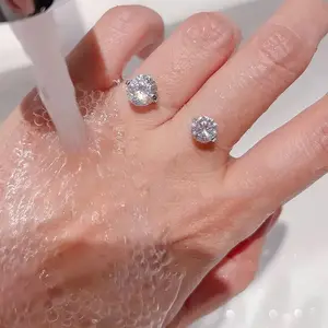 Ultra Invisible!Transparent Fishing Line Sparkling Diamond Ring for Women, Simple Versatile High-EndNiche Light Luxury Elastic Index Finger Ring for Women for occasion
