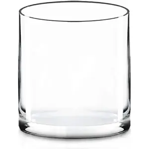 Cylinder Clear Glass Vase (H:5.9" D:5.9") | Multiple Size Choices Glass Flower Vase Centerpieces | Hurricane Floating Candle Holder Vase