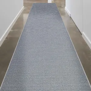Machine Washable Non-Slip Rubberback Modern Solid 3x10 Indoor Runner Rug, living room bedroom floor mat 2'7" x 9'10", Gray, light luxury high-end, Perfect for Bedroom, Dining Room, Living Room, Hallway, Kitchen