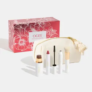 Ogee Minute To Glow - 3 Steps Makeup Set with Mascara, a Creamy Copper Bronzer Stick, Tinted Lip Oil + Blender Brush for Full-Face Nourishing Organic Glow Ogee Minute To Glow - 3 Steps Makeup Set with Mascara, a Creamy Copper Bronzer Stick, Tinted Lip Oil + Blender Brush for Full-Face Nourishing Organic Glow