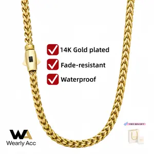 14K Gold Plated 6mm Cuban Link Necklace, 16-30" Unisex Chain for Men & Women, Waterproof Hypoallergenic Jewelry, Ideal Gift for Friends