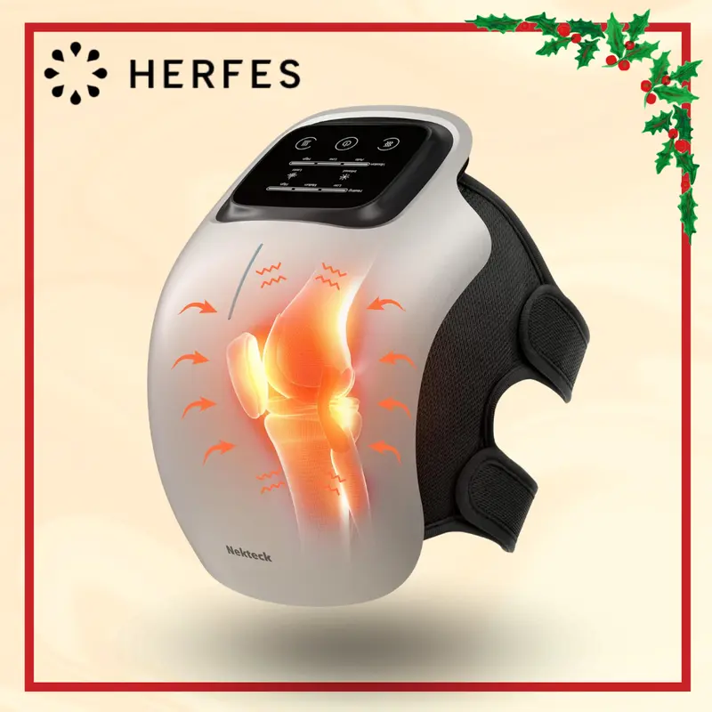 Starlight Knee Massager with Heat Portable 3-in-1 Cordless Smart Massage with 3 Heating Levels 3 Vibration Modes & Gentle Light for Knees Joints Adjustable Christmas Gifts for Loved Ones TikTokshopholidayhaul