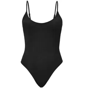 ribbed bodysuit, one size, casual and sexy Womenswear Fits Sleeveless Spaghetti Strap Piece Tops Skinny Slim