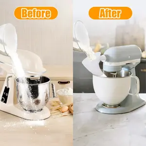 Flour Funnel for 4.5QT-5QT Tilt-Head Stand Mixers BPA-Free Pouring Chute Attachment Universal Baking Accessory Fits KSM150/125 Secure Clip Hands-Free Pouring Precision Design Stops Dust Splatters Dishwasher-Safe Durable