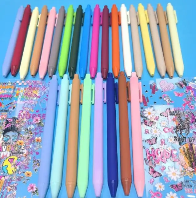 4 Styles Metal & Plastic Colorful Ballpoint Pens  for Wraps for Diy Craft Suitable for Teachers, Students Suppliers summerwins Art Pen Rainbow Pens