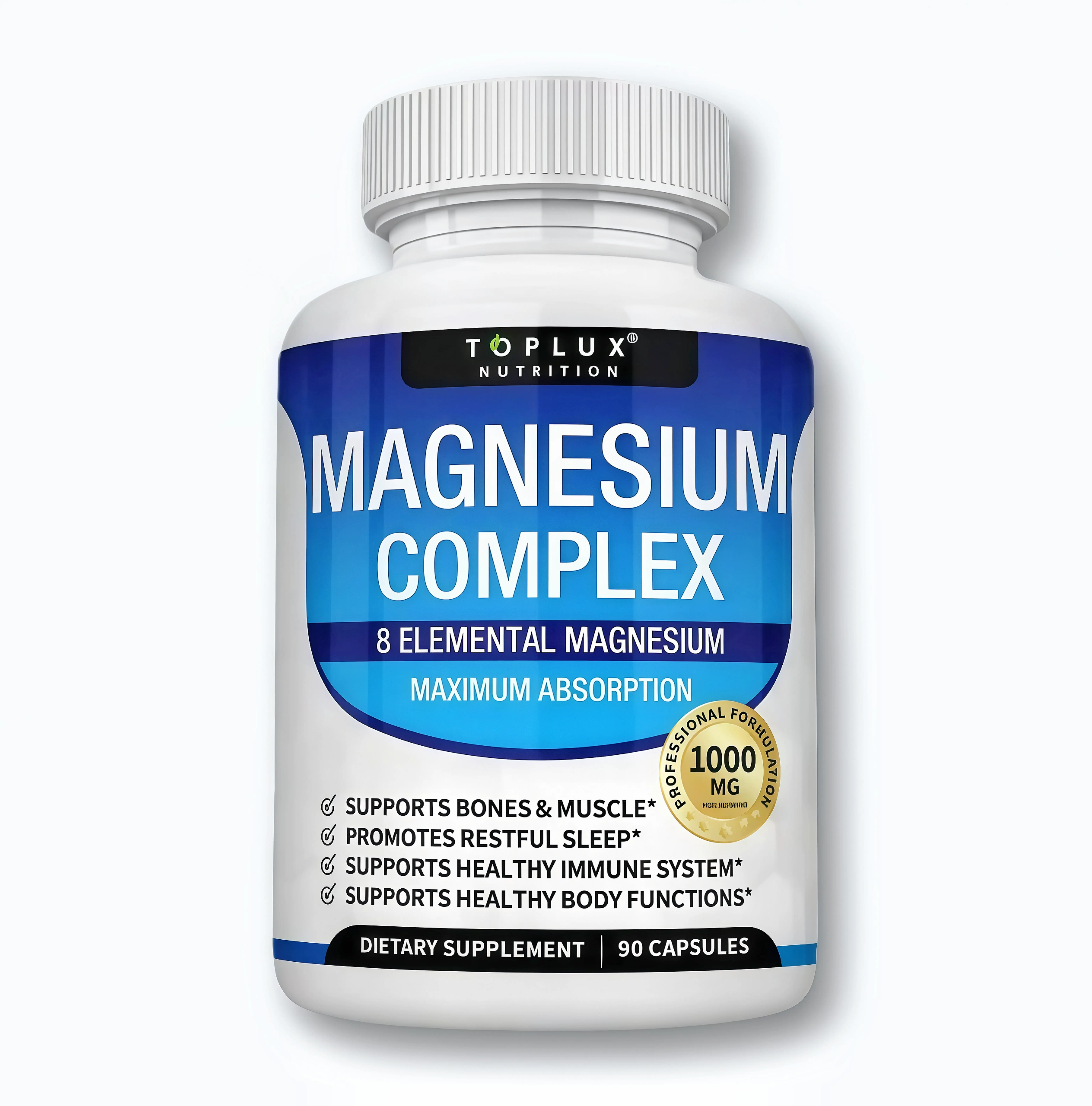 Toplux Magnesium Complex DA 8 Essential Magnesium Supplement 1000mg Fitness Edible