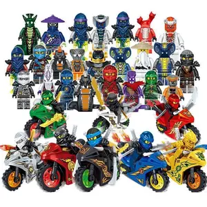 2026 new 24 Pieces Anime Characters Ninja Figures Garmadon Jay Lloyd Samukai Cole Harumi Ultra Violet Pyro Snake Building Blocks Kid Toys