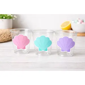MERMAID PARTY CUPS - Mermaid Birthday Cups Mermaid Party Cups Mermaid Party Decorations Mermaid Party Favors Mermaid Seashell Cups