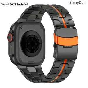 Titanium Metal Watch Band with Secure Buckle - Sports & Outdoor Accessory, Stylish Men's Accessory for 42/44/45/46/49mm Smart Watches (Series 1-11 SE Ultra Compatible), Accessories, Men's Accessories