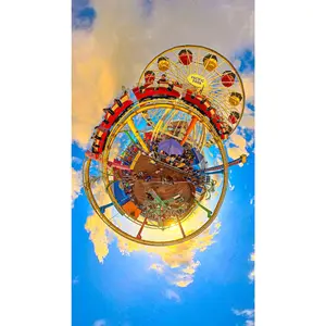 Santa Monica Pier Roller Coaster Sunset