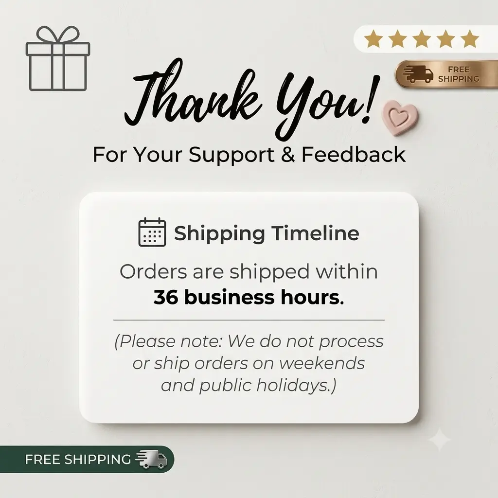 【Shipping Timeline】 Orders are shipped within 36 businesshours.