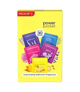 Godrej Aer Power Pocket, Hanging Air Freshener, Assorted Pack of 5