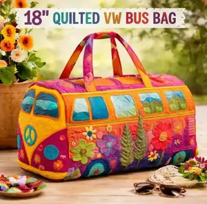 Unisex Boho Quilted Weekender Travel Bag, Lightweight & Comfortable, Hippie Design