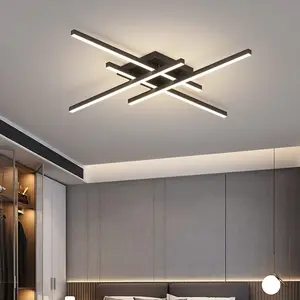 Linear LED Ceiling Light Decorative Fixture Black/White 30cm Warm Light Aluminum Ceiling Light Suitable for Entrance Stairs, Office Corridors, Living Rooms, Kitchen Islands, Indoor Lighting Ideal Choice