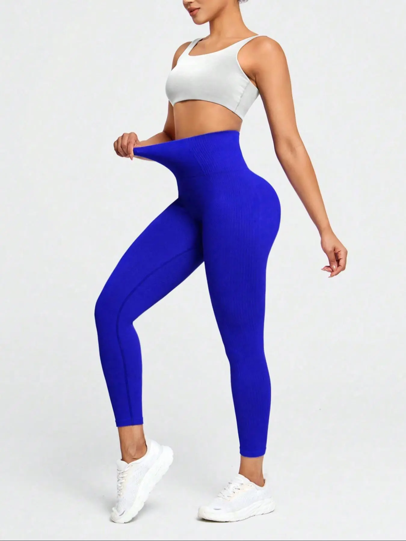 Women's High Waist Sports Leggings, High Waisted Leggings, Solid Color Skinny Pants, High Stretch Seamless Yoga Leggings, Ladies Sportswear for Indoor Outdoor Wear, Gym Yoga Activewear Bottoms