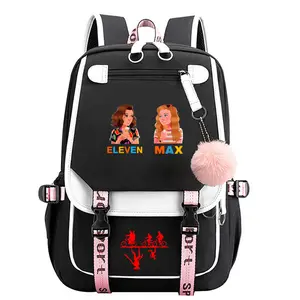 2026 New American TV Series Stranger Things Printed Backpack Large Capacity School Bag Travel Bag