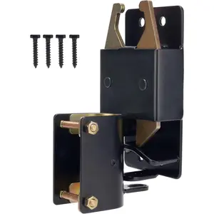 Durable Two-Way Gate Latch for Livestock Fences - Heavy Duty Metal Gate Hardware - Secure Fence Latch for Horse Corrals & Ranches - Easy Installation with Screws & Guide - Rust-Resistant Cattle Gate Accessory adjustable  door  hinge snatch strap